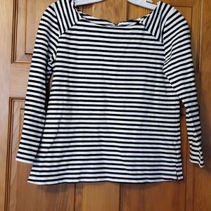 Woman's striped long sleeve top